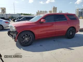2015 Dodge Durango R/T with VIN 1C4SDHCT1FC222779, listed as a Copart auction lot 60048915 with 211,275 mi miles and Salvage title. Bid and sale history available at DreamBid. Image 1.