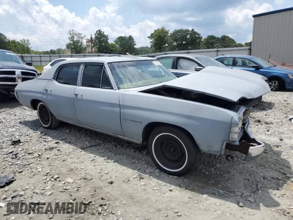 1971 Chevrolet Malibu с VIN 136691R18697, выставлен на аукционе Copart как лот 67020554 с пробегом 73 303 миль миль и Чистый • Clean title. История ставок и продаж доступна на DreamBid. Изображение 4.