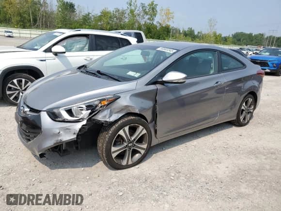 2014 Hyundai Elantra with VIN KMHDH6AH7EU026396, listed as a Copart auction lot 66883345 with 35,572 mi miles and Salvage title. Bid and sale history available at DreamBid. Image 1.