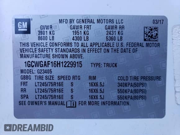 2017 Chevrolet City Express Cargo с VIN 1GCWGAF16H1229915, выставлен на аукционе Copart как лот 42140065 с пробегом 74 953 миль миль и Списание • Salvage title. История ставок и продаж доступна на DreamBid. Изображение 14.