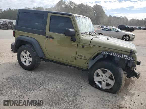 2013 Jeep Wrangler Sport with VIN 1C4GJWAGXDL702034, listed as a Copart auction lot 81456445 with 106,820 mi miles and Salvage title. Bid and sale history available at DreamBid. Image 4.