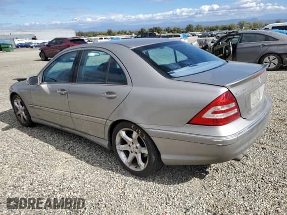 2007 Mercedes-Benz C 230 Sport with VIN WDBRF52H07A937908, listed as a Copart auction lot 81851205 with 97,605 mi miles and Salvage title. Bid and sale history available at DreamBid. Image 2.