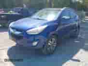 2014 Hyundai Tucson SE with VIN KM8JU3AGXEU804730, listed as a IAAI auction lot 43154883 with 116,472 mi miles and . Bid and sale history available at DreamBid. Image 19.