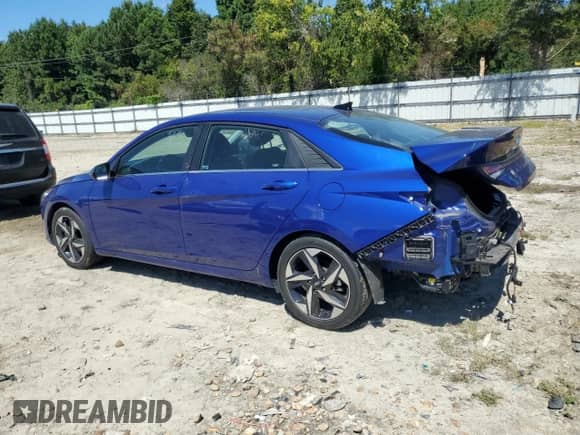 2021 Hyundai Elantra Limited with VIN KMHLN4AJ2MU010116, listed as a Copart auction lot 71209915 with 50,160 mi miles and Salvage title. Bid and sale history available at DreamBid. Image 2.