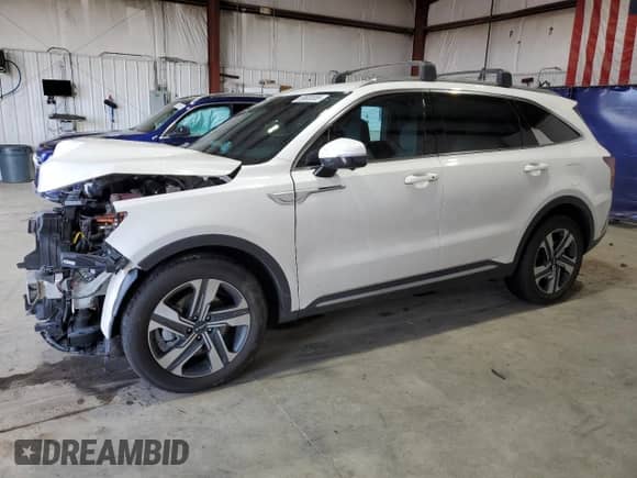 2023 Kia Sorento SX Prestige with VIN KNDRKDLG1P5170995, listed as a Copart auction lot 59600555 with 44,372 mi miles and Salvage title. Bid and sale history available at DreamBid. Image 1.