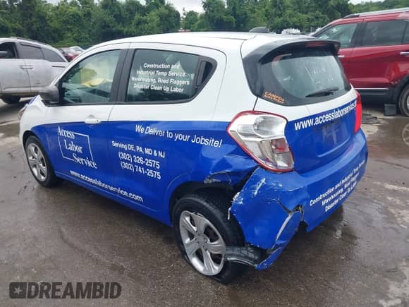 2020 Chevrolet Spark LS with VIN KL8CB6SAXLC425253, listed as a IAAI auction lot 42845664 with 81,106 mi miles and . Bid and sale history available at DreamBid. Image 17.