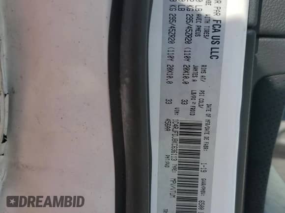 2019 Jeep Grand Cherokee SRT with VIN 1C4RJFDJ8KC636113, listed as a Copart auction lot 66865705 with 63,226 mi miles and Salvage title. Bid and sale history available at DreamBid. Image 13.