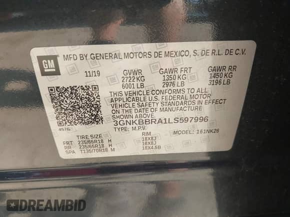 2020 Chevrolet Blazer LT с VIN 3GNKBBRA1LS597996, выставлен на аукционе IAAI как лот 42742732 с пробегом 80 307 миль миль и . История ставок и продаж доступна на DreamBid. Изображение 9.