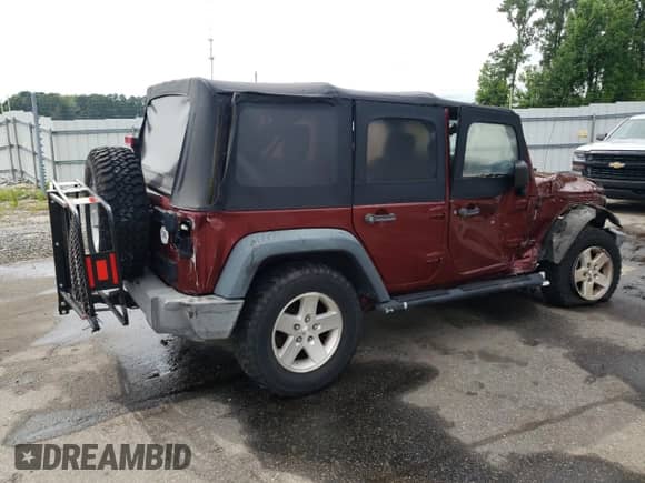 2007 Jeep Wrangler Unlimited Rubicon with VIN 1J4GA69167L212365, listed as a Copart auction lot 63256535 with 66,145 mi miles and Salvage title. Bid and sale history available at DreamBid. Image 3.