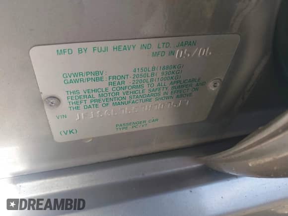 2007 Subaru Forester X L.L. Bean with VIN JF1SG67657H707517, listed as a IAAI auction lot 43531933 with 191,419 mi miles and . Bid and sale history available at DreamBid. Image 9.