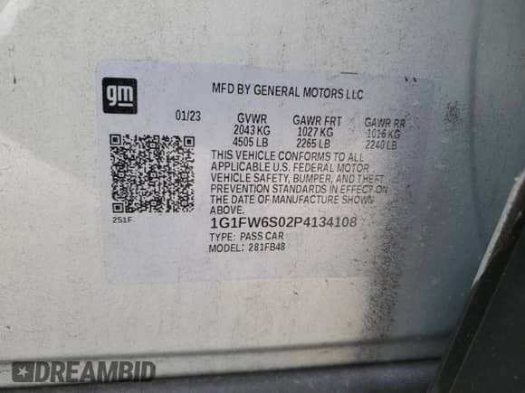 2023 Chevrolet Bolt EV 1LT z VIN 1G1FW6S02P4134108, wystawiony jako Copart lot #73603553 z przebiegiem 9 816 mil mil oraz . Historia ofert i sprzedaży dostępna na DreamBid. Obrazek 12.