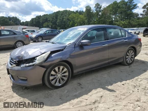 2014 Honda Accord EX-L with VIN 1HGCR3F86EA025764, listed as a Copart auction lot 71101765 with 96,930 mi miles and Salvage title. Bid and sale history available at DreamBid. Image 1.