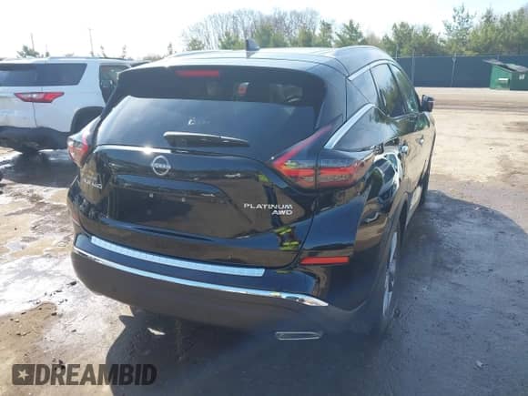 2024 Nissan Murano Platinum with VIN 5N1AZ2DS0RC114296, listed as a IAAI auction lot 42081257 with 6,003 mi miles and . Bid and sale history available at DreamBid. Image 4.