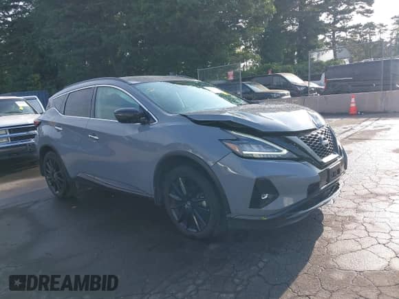 2024 Nissan Murano SV with VIN 5N1AZ2BS0RC114737, listed as a IAAI auction lot 42815533 with 22,794 mi miles and . Bid and sale history available at DreamBid. Image 1.