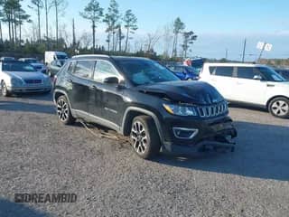 2019 Jeep Compass Limited with VIN 3C4NJCCBXKT613489, listed as a IAAI auction lot 41308800 with 94,129 mi miles and . Bid and sale history available at DreamBid. Image 1.