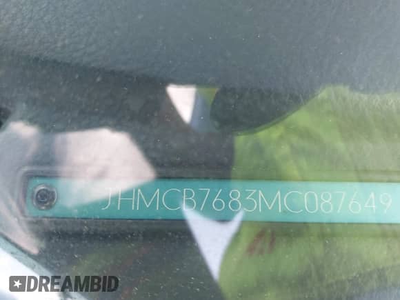 1991 Honda Accord с VIN JHMCB7683MC087649, выставлен на аукционе IAAI как лот 41972617 с пробегом 275 517 миль миль и . История ставок и продаж доступна на DreamBid. Изображение 9.