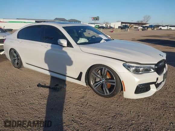 2019 BMW 7 Series 750i with VIN WBA7F0C58KGM24778, listed as a IAAI auction lot 41740384 with Not provided miles and . Bid and sale history available at DreamBid. Image 1.