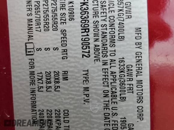 2009 Chevrolet Suburban LTZ z VIN 1GNFK36369R190572, wystawiony jako Copart lot #50786325 z przebiegiem 133 028 mil mil oraz Szkoda całkowita • Salvage title. Historia ofert i sprzedaży dostępna na DreamBid. Obrazek 15.