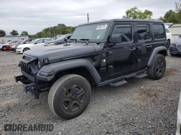 2022 Jeep Wrangler Unlimited Sport S with VIN 1C4HJXDG2NW165648, listed as a Copart auction lot 80365705 with 39,990 mi miles and Salvage title. Bid and sale history available at DreamBid. Image 1.