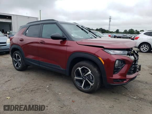 2023 Chevrolet TrailBlazer RS with VIN KL79MUSL1PB206126, listed as a Copart auction lot 69440415 with 27,242 mi miles and Salvage title. Bid and sale history available at DreamBid. Image 4.