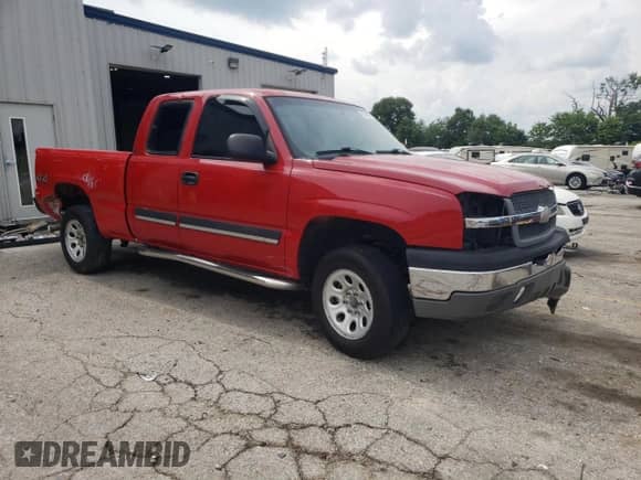 2005 Chevrolet Silverado 1500 Work Truck with VIN 2GCEK19VX51352759, listed as a Copart auction lot 59790825 with 188,645 mi miles and Salvage title. Bid and sale history available at DreamBid. Image 4.