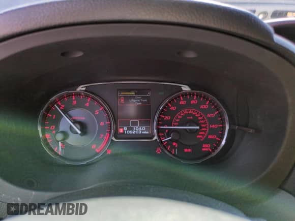 2015 Subaru WRX with VIN JF1VA1A63F9820708, listed as a Copart auction lot 67531885 with 109,203 mi miles and Salvage title. Bid and sale history available at DreamBid. Image 9.