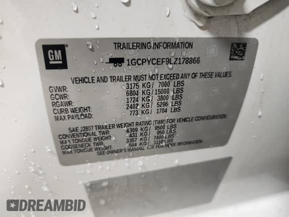 2020 Chevrolet Silverado 1500 Custom Trail Boss with VIN 1GCPYCEF9LZ178866, listed as a Copart auction lot 80925385 with 123,171 mi miles and Clean title. Bid and sale history available at DreamBid. Image 12.