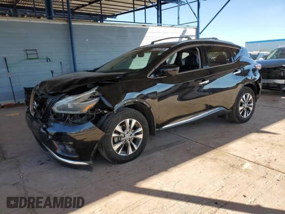 2018 Nissan Murano SL z VIN 5N1AZ2MG0JN119633, wystawiony jako Copart lot #84703925 z przebiegiem 55 676 mil mil oraz Szkoda całkowita • Salvage title. Historia ofert i sprzedaży dostępna na DreamBid. Obrazek 1.