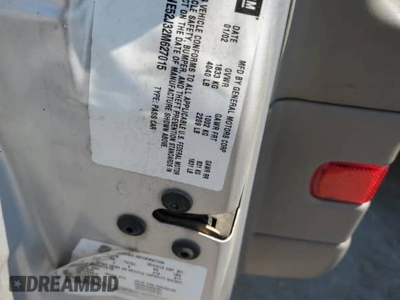 2002 Chevrolet Malibu LS с VIN 1G1NE52J32M627015, выставлен на аукционе Copart как лот 80702705 с пробегом 51 633 миль миль и Списание • Salvage title. История ставок и продаж доступна на DreamBid. Изображение 13.