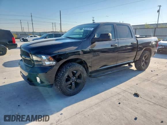 2016 Ram 1500 Express with VIN 3C6RR6KT5GG197915, listed as a Copart auction lot 68531635 with 107,518 mi miles and Salvage title. Bid and sale history available at DreamBid. Image 1.