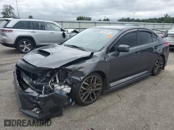 2020 Subaru WRX STI with VIN JF1VA2E69L9830171, listed as a Copart auction lot 80245535 with 54,430 mi miles and Salvage title. Bid and sale history available at DreamBid. Image 1.
