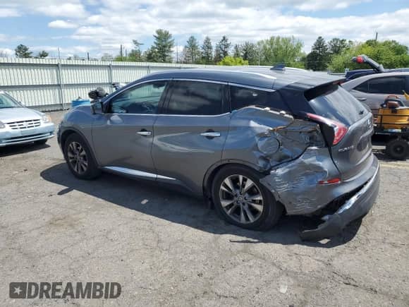 2016 Nissan Murano SL with VIN 5N1AZ2MG8GN144479, listed as a Copart auction lot 57489915 with 128,977 mi miles and Salvage title. Bid and sale history available at DreamBid. Image 2.