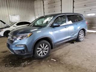 2020 Honda Pilot EX-L z VIN 5FNYF5H57LB014661, wystawiony jako Copart lot #63699225 z przebiegiem Nie podano mil oraz Szkoda całkowita • Salvage title. Historia ofert i sprzedaży dostępna na DreamBid. Obrazek 1.