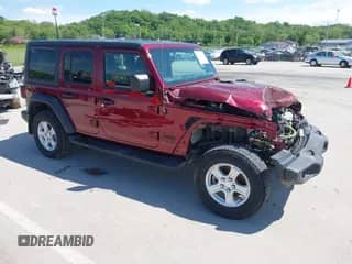 2021 Jeep Wrangler Unlimited Sport with VIN 1C4HJXKNXMW709412, listed as a IAAI auction lot 42151533 with 77,547 mi miles and . Bid and sale history available at DreamBid. Image 1.