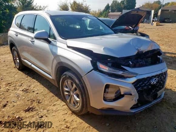 2019 Hyundai Santa Fe SEL with VIN 5NMS3CAD7KH025113, listed as a Copart auction lot 65915102 with 24,584 mi miles and . Bid and sale history available at DreamBid. Image 1.
