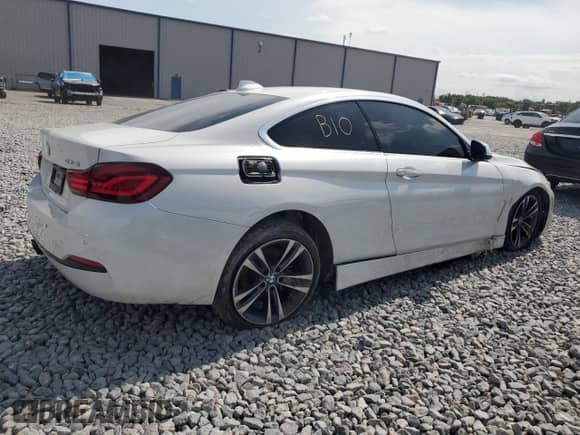 2020 BMW 4 Series 430i with VIN WBA4W3C06LAG91627, listed as a Copart auction lot 65574725 with 88,253 mi miles and Non repairable. Bid and sale history available at DreamBid. Image 3.