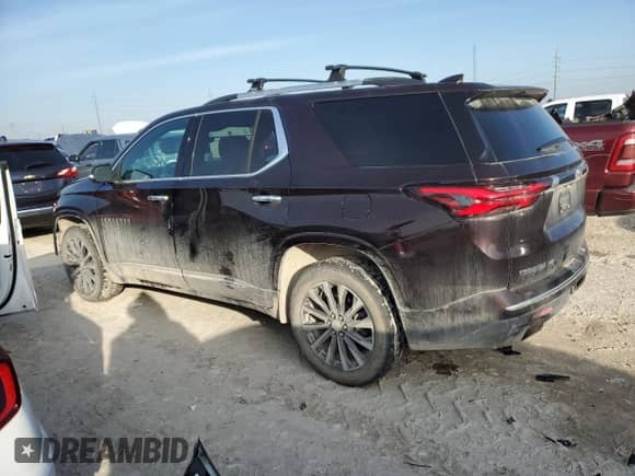 2022 Chevrolet Traverse Premier with VIN 1GNEVKKW2NJ191739, listed as a Copart auction lot 44624955 with 37,790 mi miles and Salvage title. Bid and sale history available at DreamBid. Image 2.
