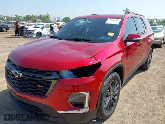 2023 Chevrolet Traverse RS с VIN 1GNEVJKW9PJ138047, выставлен на аукционе IAAI как лот 42958656 с пробегом 37 857 миль миль и . История ставок и продаж доступна на DreamBid. Изображение 6.