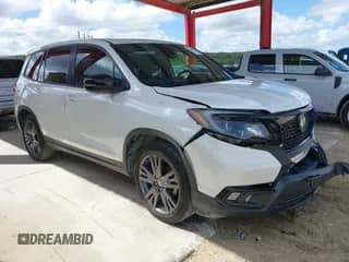 2021 Honda Passport EX-L with VIN 5FNYF7H57MB003012, listed as a IAAI auction lot 43366597 with 76,350 mi miles and . Bid and sale history available at DreamBid. Image 1.