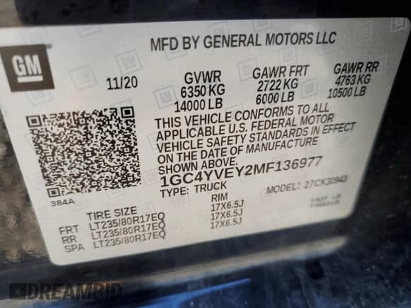 2021 Chevrolet Silverado 3500HD High Country with VIN 1GC4YVEY2MF136977, listed as a Copart auction lot 55680155 with 83,223 mi miles and Non repairable. Bid and sale history available at DreamBid. Image 12.