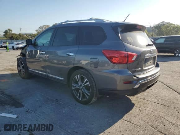 2017 Nissan Pathfinder S with VIN 5N1DR2MN1HC616806, listed as a Copart auction lot 82003705 with 62,039 mi miles and Salvage title. Bid and sale history available at DreamBid. Image 2.