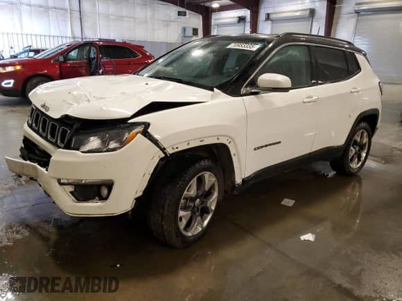 2020 Jeep Compass Limited with VIN 3C4NJDCB2LT137441, listed as a Copart auction lot 70953335 with 62,883 mi miles and Salvage title. Bid and sale history available at DreamBid. Image 1.