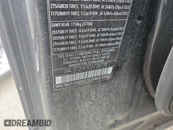 2012 Land Rover Range Rover Sport HSE z VIN SALSF2D41CA726733, wystawiony jako Copart lot #60099735 z przebiegiem 258 935 mil mil oraz Czysty tytuł • Clean title. Historia ofert i sprzedaży dostępna na DreamBid. Obrazek 10.