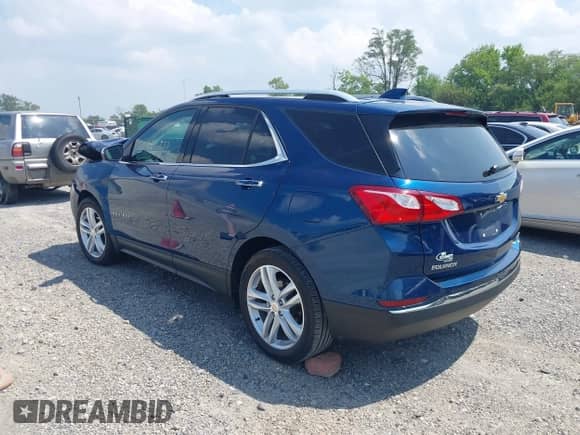 2020 Chevrolet Equinox Premier with VIN 2GNAXNEV4L6147197, listed as a IAAI auction lot 42996933 with 36,555 mi miles and . Bid and sale history available at DreamBid. Image 3.