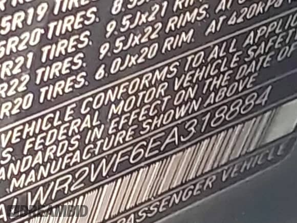 2014 Land Rover Range Rover Sport HSE with VIN SALWR2WF6EA318884, listed as a IAAI auction lot 42617458 with 121,004 mi miles and . Bid and sale history available at DreamBid. Image 9.