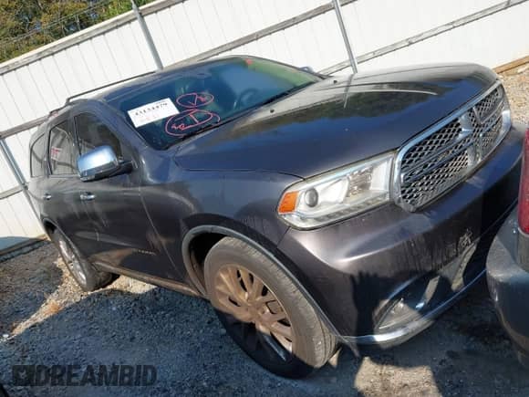 2014 Dodge Durango Citadel with VIN 1C4RDHEG9EC300853, listed as a IAAI auction lot 43134479 with 227,160 mi miles and . Bid and sale history available at DreamBid. Image 1.