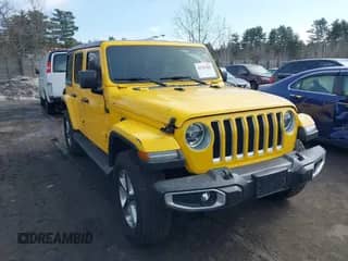 2021 Jeep Wrangler Unlimited Sahara with VIN 1C4HJXEG4MW624532, listed as a IAAI auction lot 41783382 with 81,116 mi miles and . Bid and sale history available at DreamBid. Image 1.