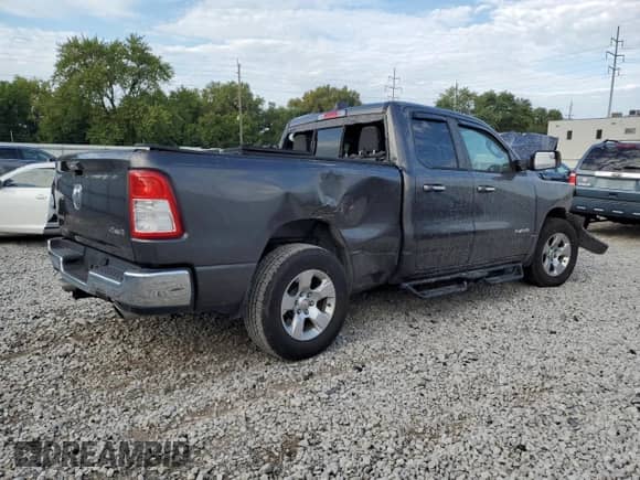 2019 Ram 1500 Big Horn with VIN 1C6SRFBT4KN656966, listed as a Copart auction lot 67743365 with Not provided miles and Salvage title. Bid and sale history available at DreamBid. Image 3.