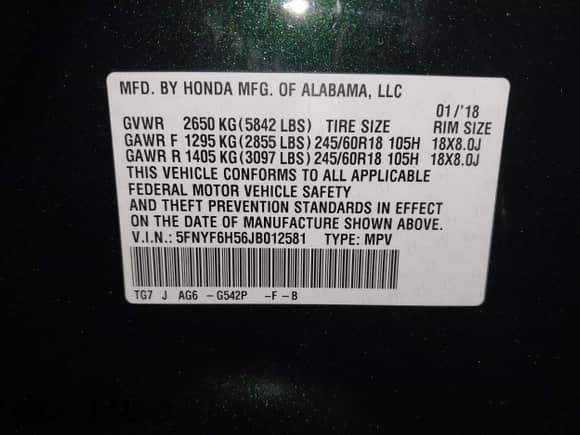 2018 Honda Pilot EX-L z VIN 5FNYF6H56JB012581, wystawiony jako IAAI lot #42580748 z przebiegiem 63 464 mil mil oraz . Historia ofert i sprzedaży dostępna na DreamBid. Obrazek 9.