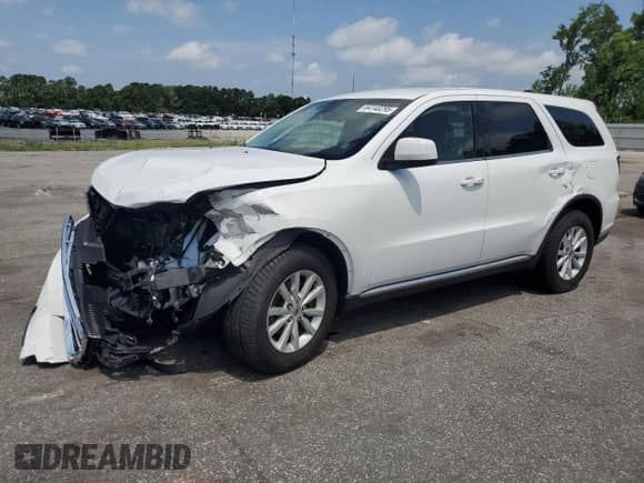 2020 Dodge Durango SXT Plus with VIN 1C4RDJAG2LC296042, listed as a Copart auction lot 64140295 with 103,894 mi miles and Salvage title. Bid and sale history available at DreamBid. Image 1.